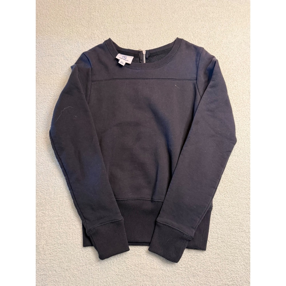 Champion Future Friendly Black Back Zip Sweatshirt XS Pullover Ribbed Hem